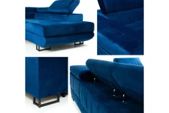Kintore 3-sits Hörnbäddsoffa Light grey/Dark grey