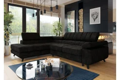 Kintore 3-sits Hörnbäddsoffa Black