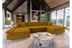 Kintore 4-sits Hörnbäddsoffa Dark yellow