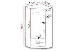 Klacksberg Garderob 87x87x190 cm