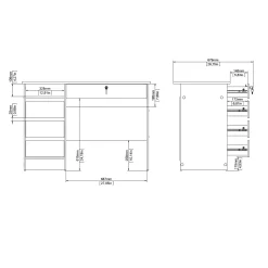 Klintberg Skrivbord 109x48x76 cm