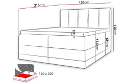 Knarrevik Kontinentalsäng 120x200 Brun