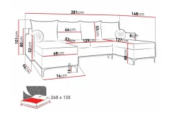 Knocklong 4-sits Hörnbäddsoffa
