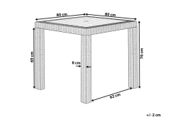 Knockytoul Trädgårdsbord och Sidobord Utomhus 80 cm Trä