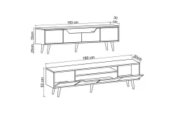 Kollumber Tv-stativ 180x30 cm