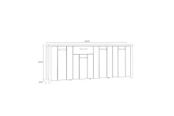 Konitsa Sideboard 52x210 cm