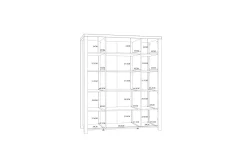 Konitsa Vitrinskåp 52,3 cm djup 130,2 cm bred 156,7 cm hög Trä Glas