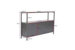 Konsolbord Hemani Atlantisk Furu Svart