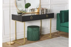 Konsolbord/skrivbord svart/guld WESTPORT