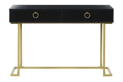 Konsolbord/skrivbord svart/guld WESTPORT