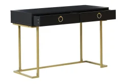 Konsolbord/skrivbord svart/guld WESTPORT