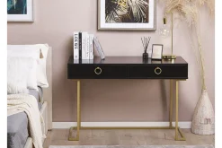 Konsolbord/skrivbord svart/guld WESTPORT