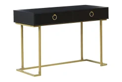 Konsolbord/skrivbord svart/guld WESTPORT