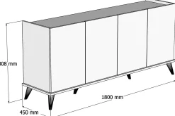 Konsollbord Challur Konsollbord 180 cm Mörkbrun