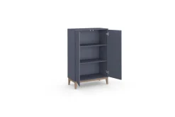 Konsollbord Loft24 Högskåp Pelle Grå/Wotan Ek Grå