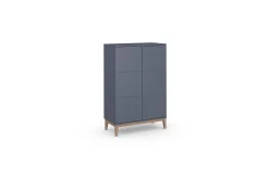 Konsollbord Loft24 Högskåp Pelle Grå/Wotan Ek Grå