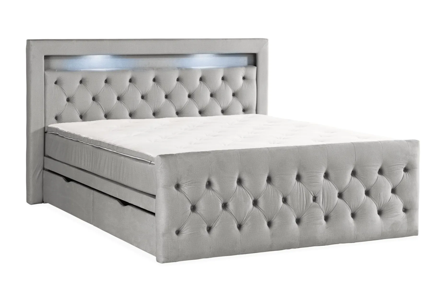 Kontinentalsäng Cloud47 Francisco Sängpaket Dark grey Lådor