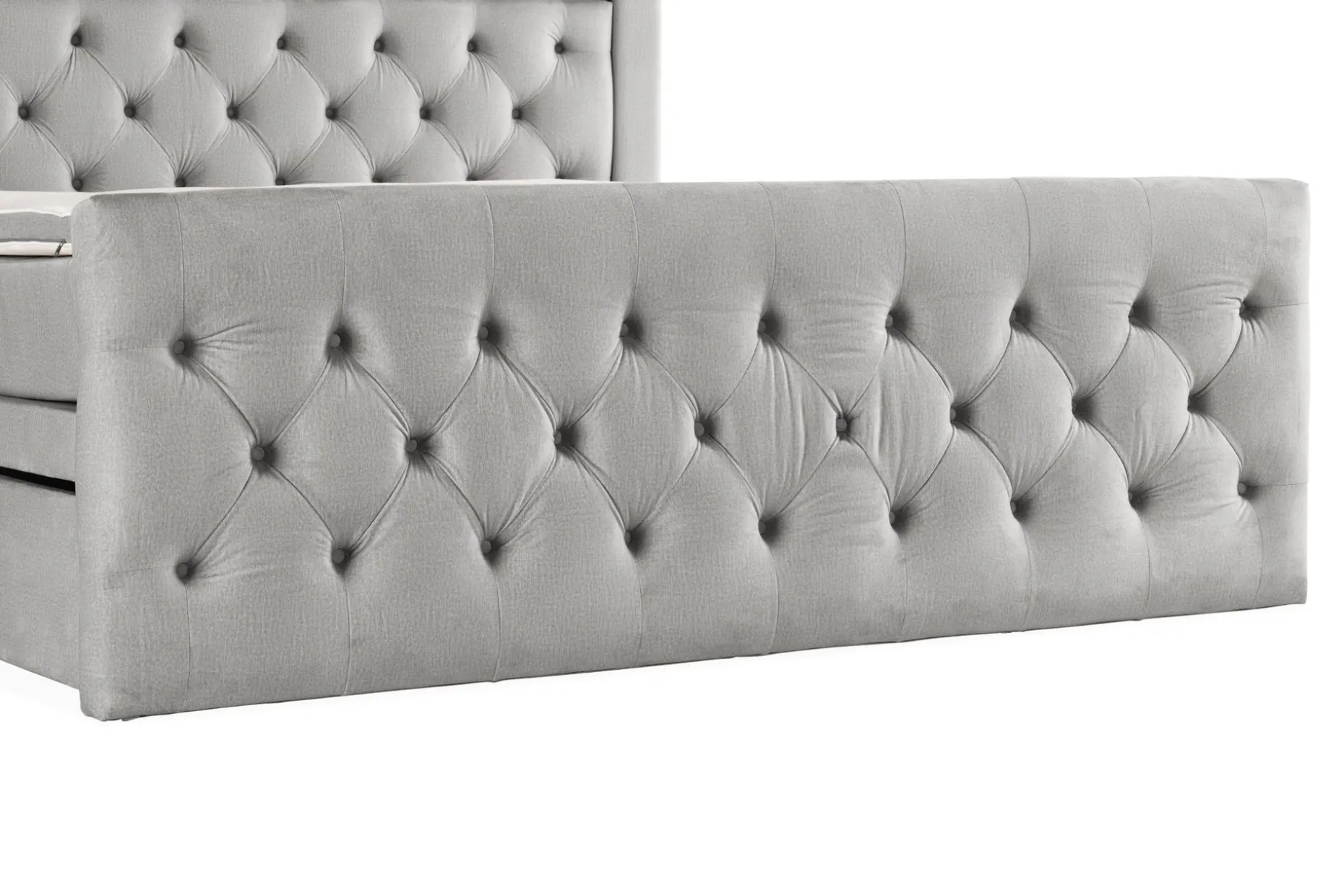 Kontinentalsäng Cloud47 Francisco Sängpaket Dark grey Lådor