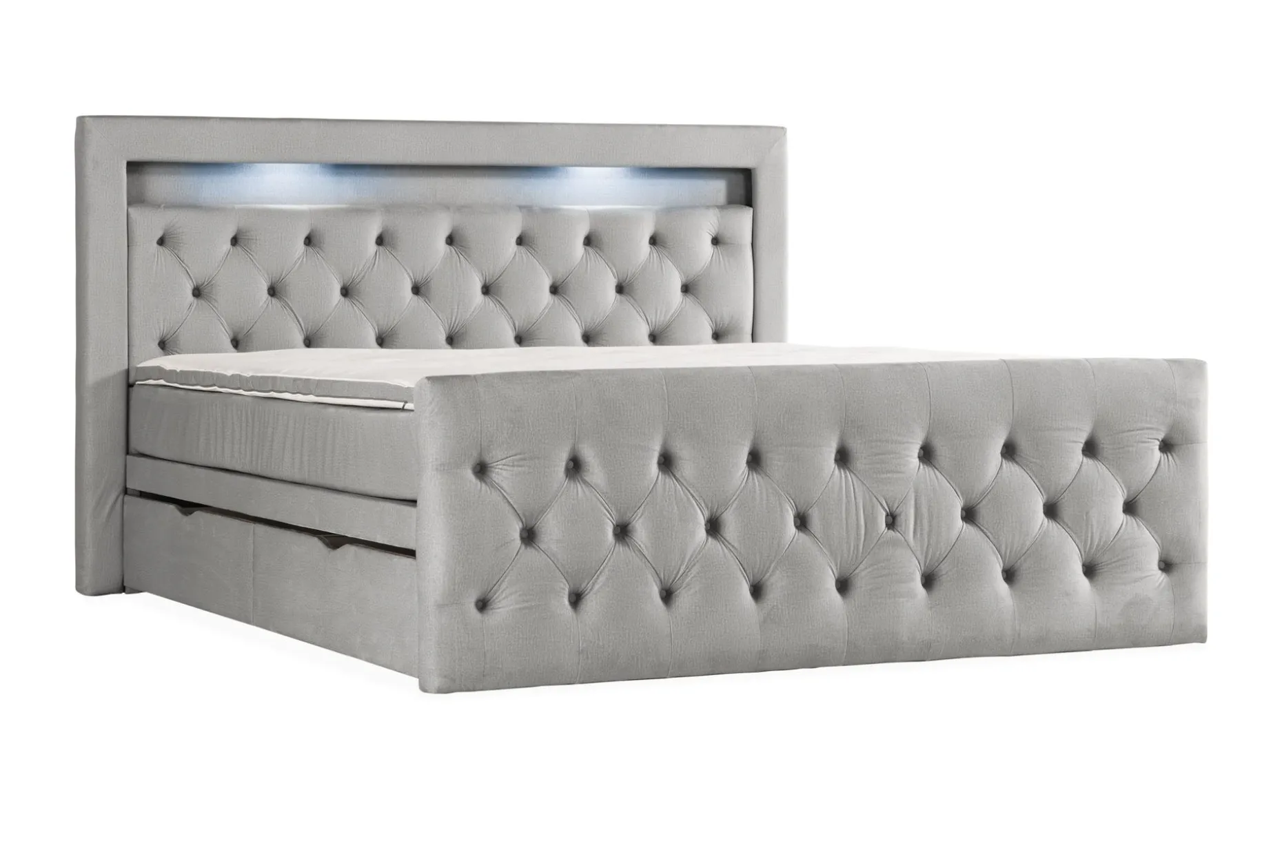Kontinentalsäng Cloud47 Francisco Sängpaket Dark grey Lådor