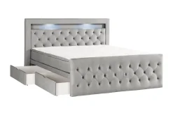 Kontinentalsäng Cloud47 Francisco Sängpaket Dark grey Lådor
