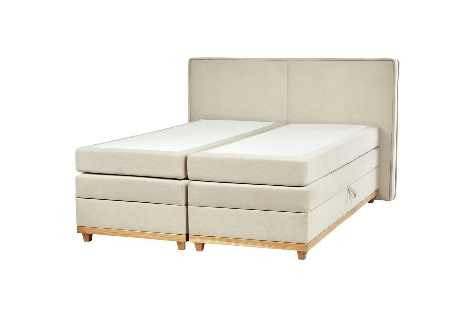 Kontinentalsäng Dynasty Beige-Ljust Trä, 180x200 cm