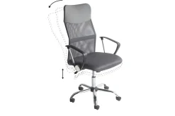 Kontorsstol Design Grå/svart/silver