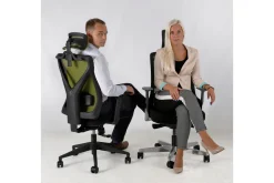 Kontorstol MIKE 64x65xH110-120cm svart/grå
