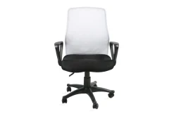 Kontorstol TREVISO 59xD58xH90-102cm svart/vit