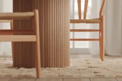 Kopparbo Ljust Runt Matbord 106 cm Förlängningsbart med illäggsskiva