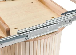 Kopparbo Ljust Runt Matbord 106 cm Förlängningsbart med illäggsskiva