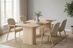 Kopparbo Matbord 180-240 cm Förlängningsbart med 4 Reciclar Matstolar