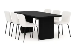 Kopparbo Matbord 180-240 cm Förlängningsbart med 6 Katy Matstolar