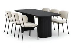 Kopparbo Matbord 200 cm med 6 Gemmiano Stolar
