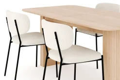 Kopparbo Matgrupp 180-240 cm Förlängningsbart med 4 Gemmiano Matstolar