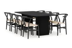 Kopparbo Matgrupp förlängningsbart 200-260 cm med 8 Dastoori Matstol - 2220067-8,2229312-1