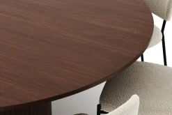 Kopparbo Runt Matbord 180 cm med 8 Gemmiano Stolar