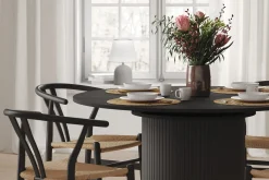 Kopparbo Runt Matbord 130 cm Förlängningsbar med illäggsskiva