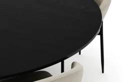 Kopparbo Runt Stort Matbord 180 cm med 4 Sawako Stolar
