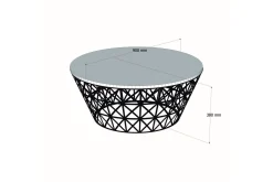 Koraleigh Soffbord 90 cm Runt Marmormönster