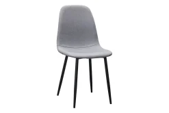 Kronblom Matbord 120 cm + 4 st Nibe stol grå med svarta ben