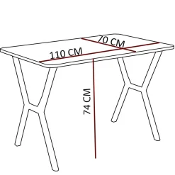 Krylor Matbord 110 cm Rektangulär