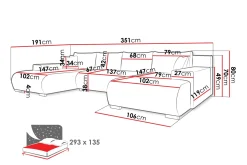 Krysen Bäddsoffa Dubbeldivan 4-sits