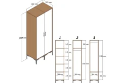 Kumsal Garderob 80 cm