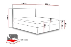 Laargard Kontinentalsäng medFörvaring 120x200