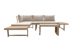 Lainelle 4-sits Soffgrupp för altan och terrass med beige dynor