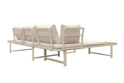 Lainelle 4-sits Soffgrupp för altan och terrass med beige dynor