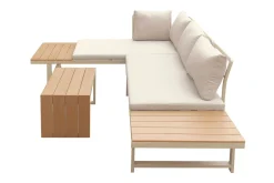 Lainelle 4-sits Soffgrupp för altan och terrass med beige dynor