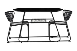 Lamborg Caféset 120 cm Oval + 2 Utestolar