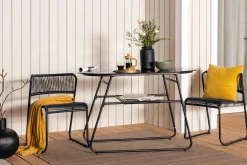Lamborg Caféset 120 cm Oval + 2 Utestolar