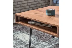 Langner Soffbord 60 cm med Förvaring 2 Lådor + Hyllor